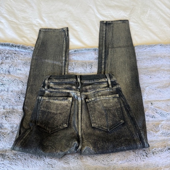 Frame Le Sylvie Metallic Silver Pants - Picture 4 of 4